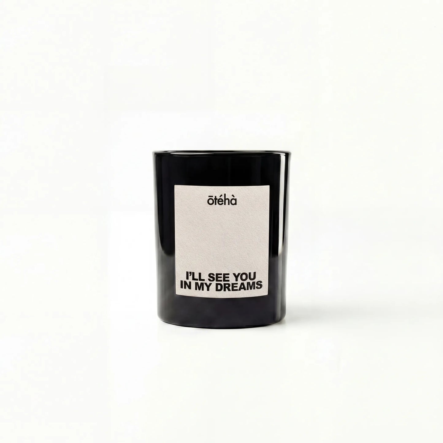 I’ll See You in My Dreams luxury scented candle by ōtéhà in black glass.