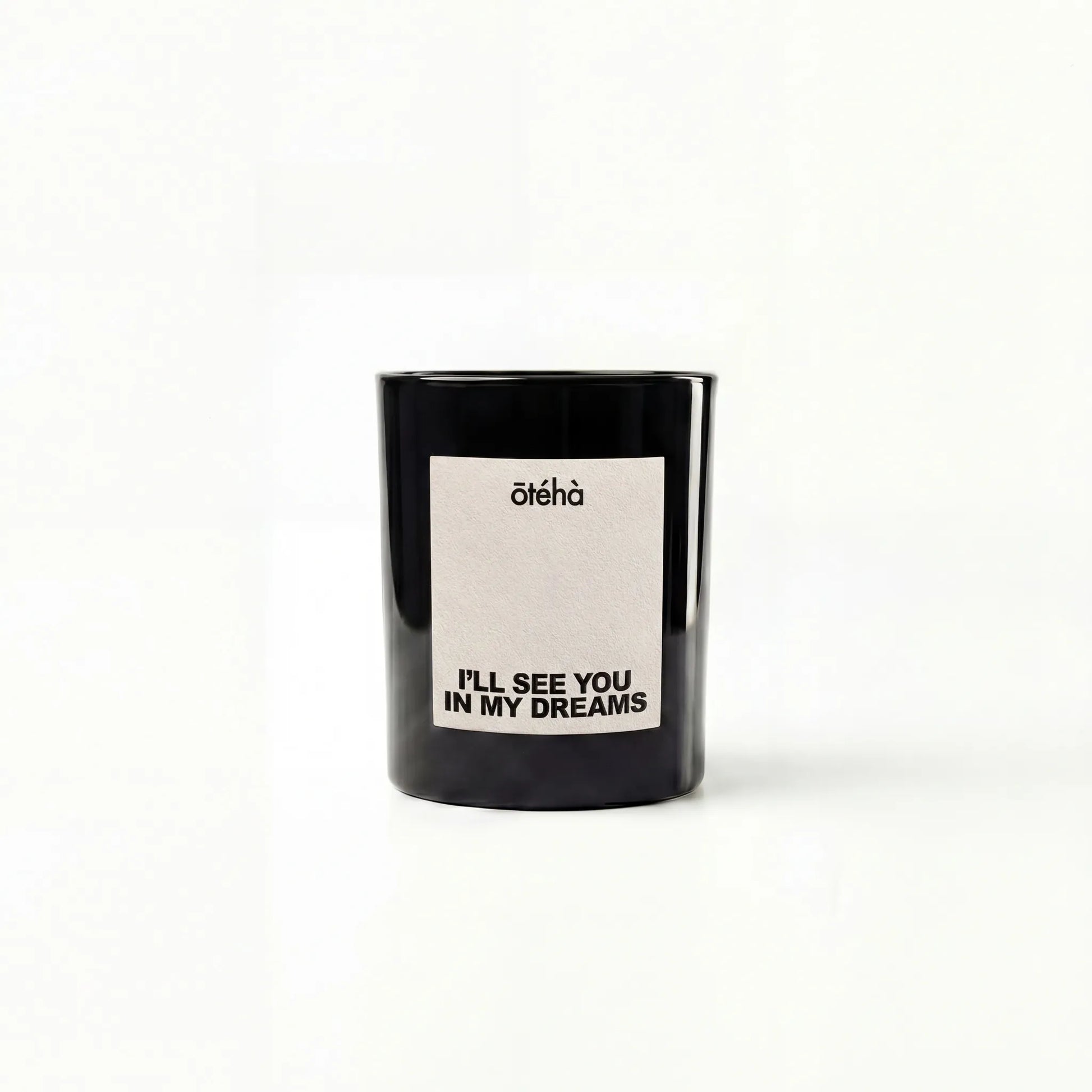 I’ll See You in My Dreams luxury scented candle by ōtéhà in black glass.